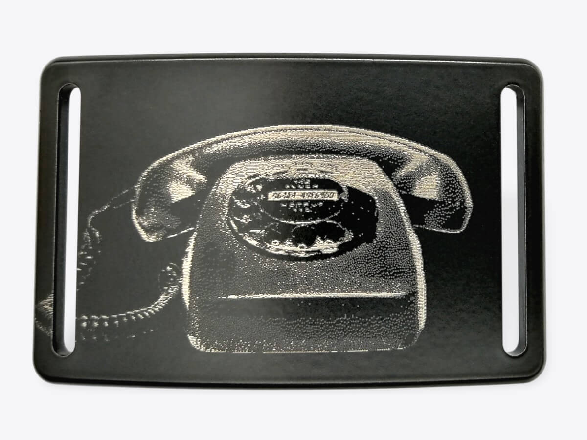 Gürtelschnalle Telefon Retro